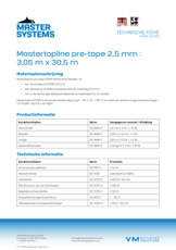 Mastertopline pre-tape 2,5 mm - 3,05 m x 30,5 m - TF